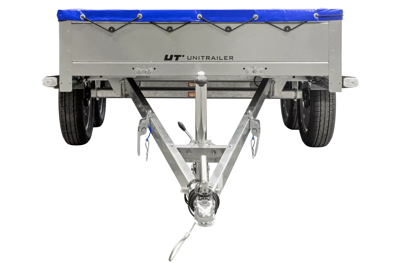 Garden Trailer 264/2 Kipp Mit Stützrad, Planenträger Und Blauer Flachplane-Neu – Bild 5