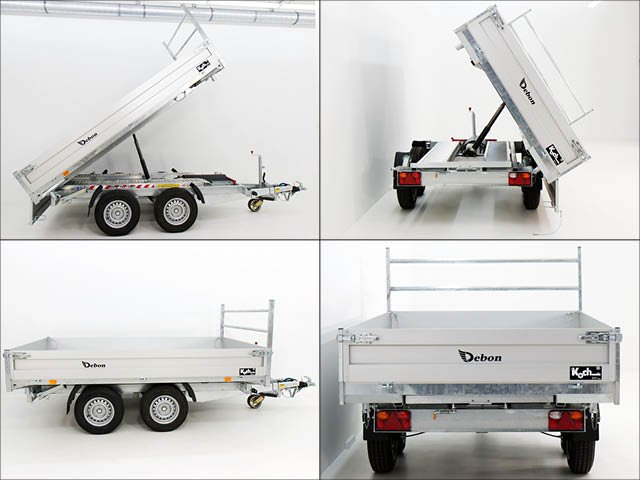 Debon Dreiseitenkipper DDK 180×306 2,6t|E-Pumpe|Rampen|Stützen – Bild 2