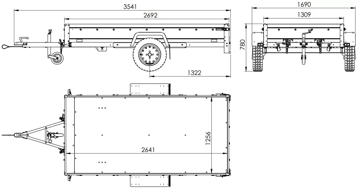 Einachsiger Anhänger Unitrailer Garden Trailer 264 KIPP-Neu – Bild 6
