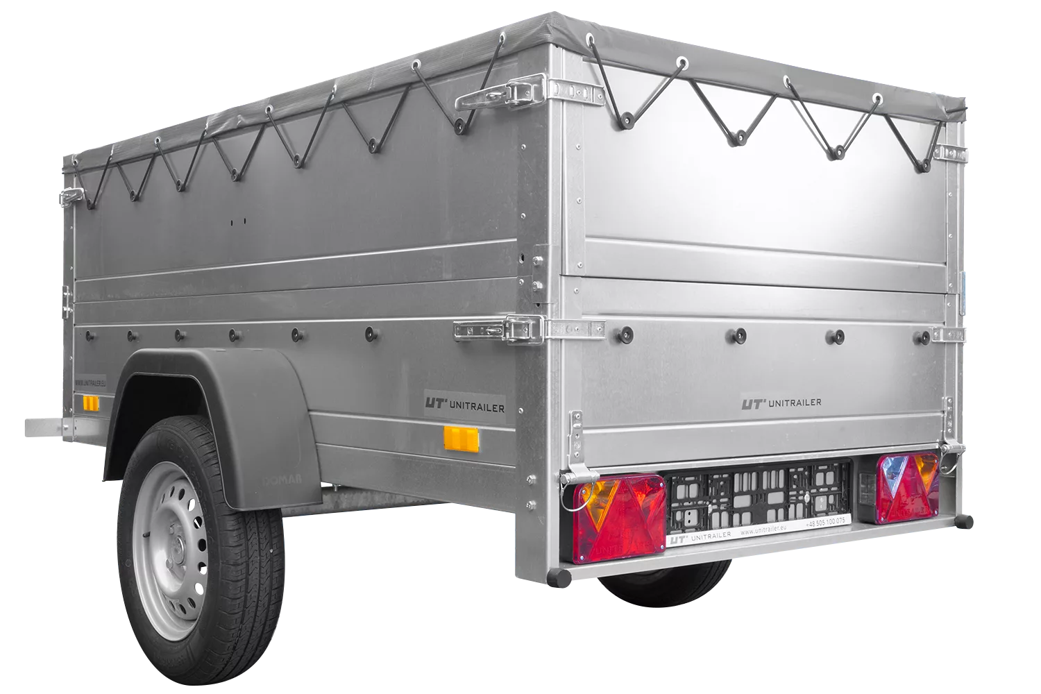 Kippbarer Pkw Anhänger Garden Trailer 200 KIPP mit zusätzlichen Bordwänden, Stützrad und Flachplane-Neu – Bild 2