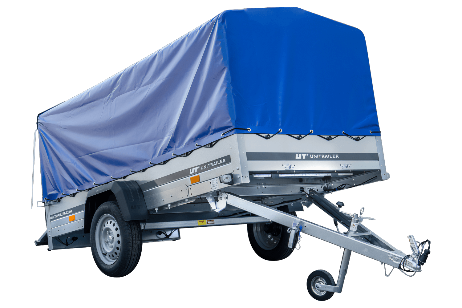 Langer PKW-Anhänger Garden Trailer 264 KIPP mit Hochplane, Spriegel und Stützrad-Neu – Bild 6