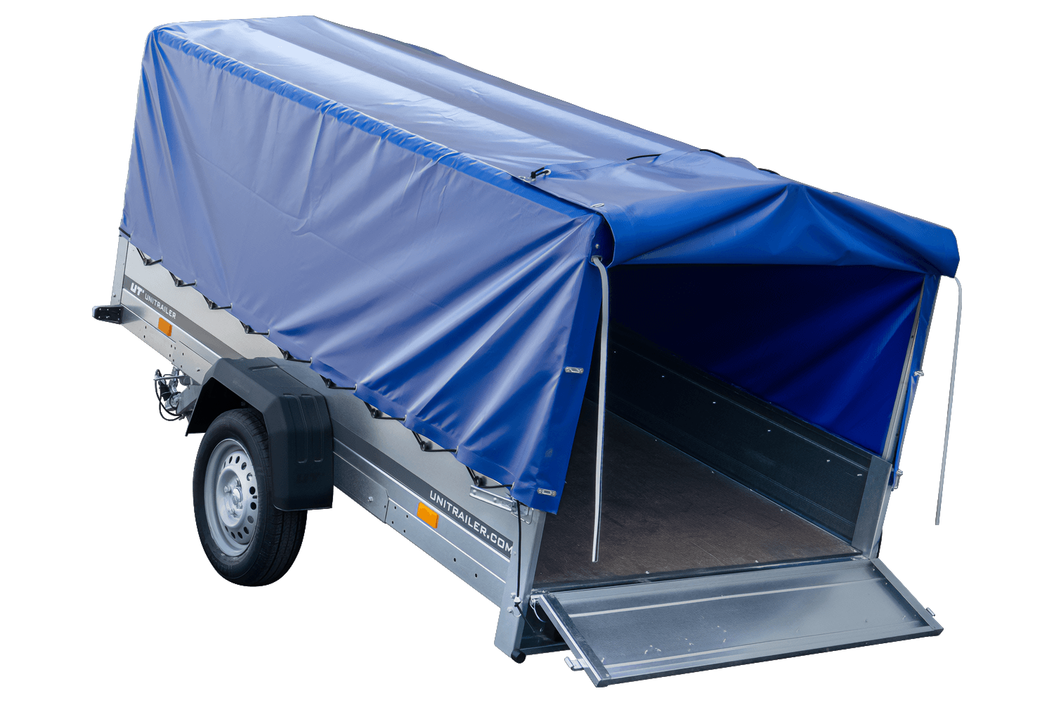 Langer PKW-Anhänger Garden Trailer 264 KIPP mit Hochplane, Spriegel und Stützrad-Neu – Bild 4