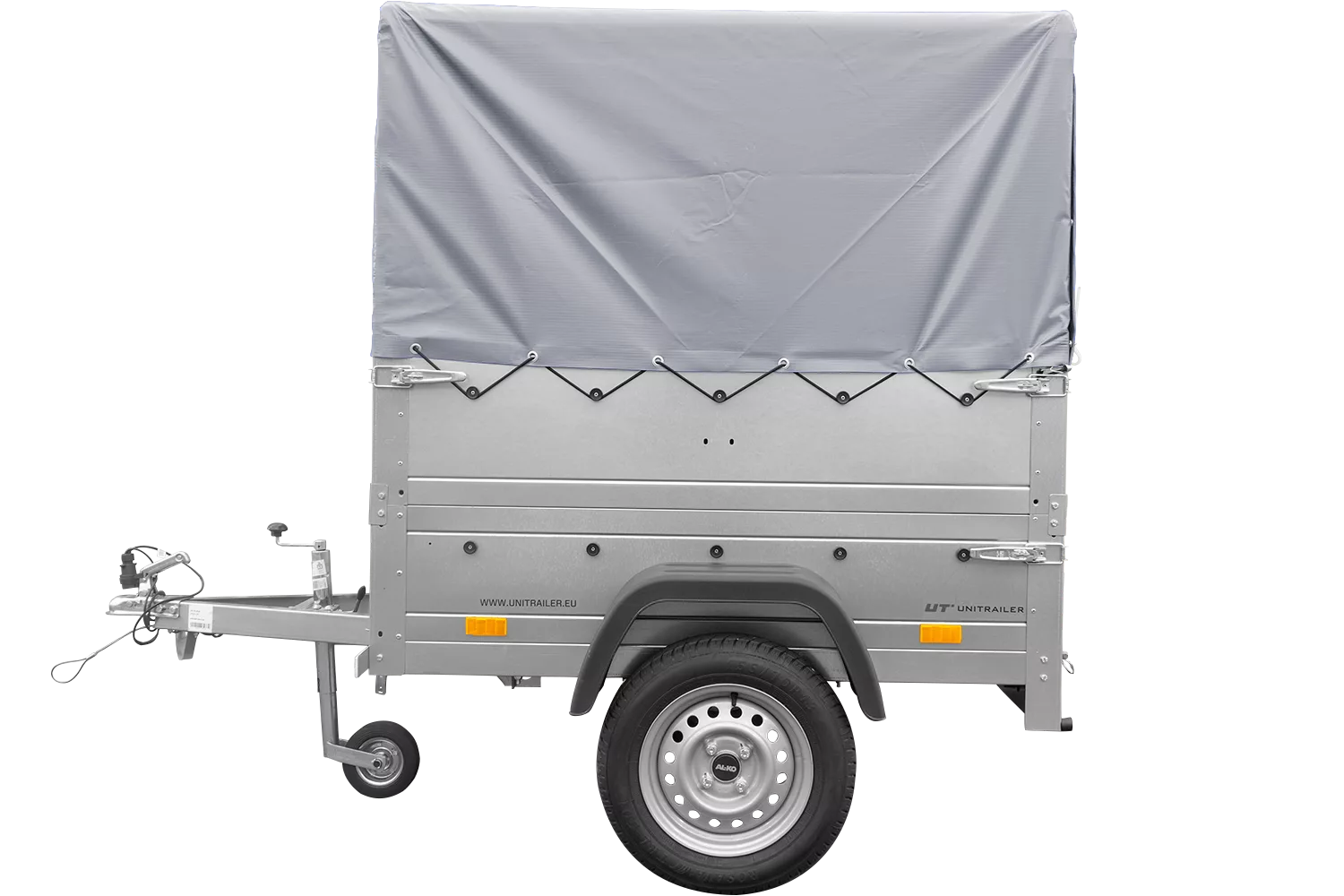 Neuanhänger Kipper ungebremst Garden Trailer 150 KIPP mit zusätzlichen Bordwänden, Stützrad, Hochplane und Hochspriegel-Neu – Bild 5