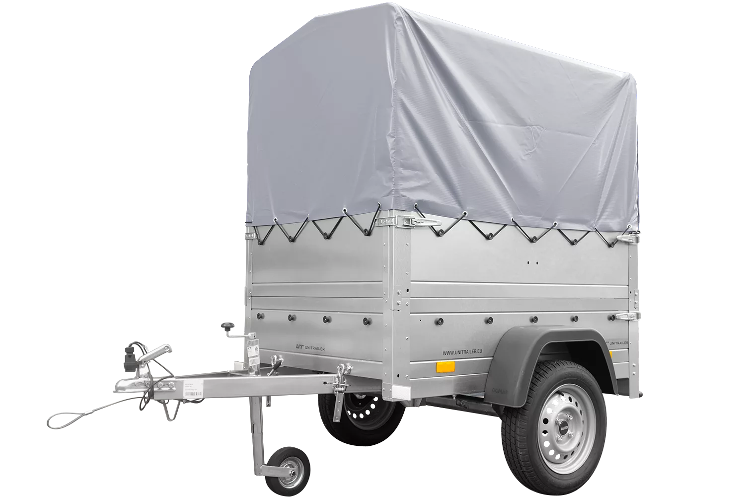 Neuanhänger Kipper ungebremst Garden Trailer 150 KIPP mit zusätzlichen Bordwänden, Stützrad, Hochplane und Hochspriegel-Neu – Bild 3