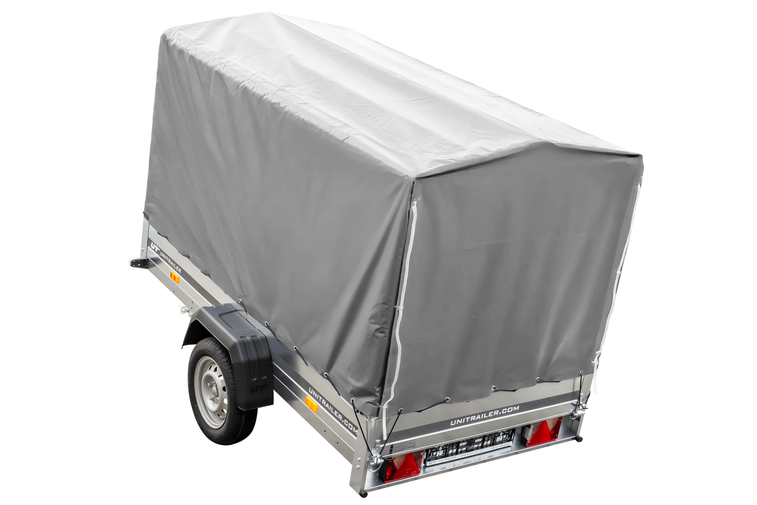 PKW Anhänger 230×125 Garden Trailer 230 KIPP Unitrailer 750 kg mit Stützrad, 110 cm hoher Plane und Hochspriegel-Neu – Bild 4