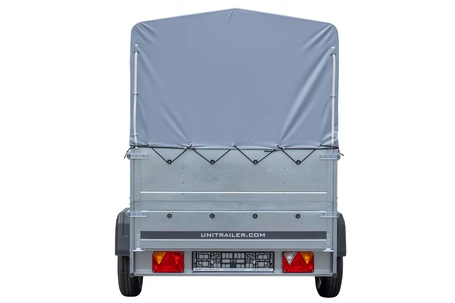Pkw Anhänger 750 kg ungebremst Garden Trailer 201 KIPP mit zusätzlichen Bordwänden, Stützrad, Hochplane und Hochspriegel-Neu – Bild 6