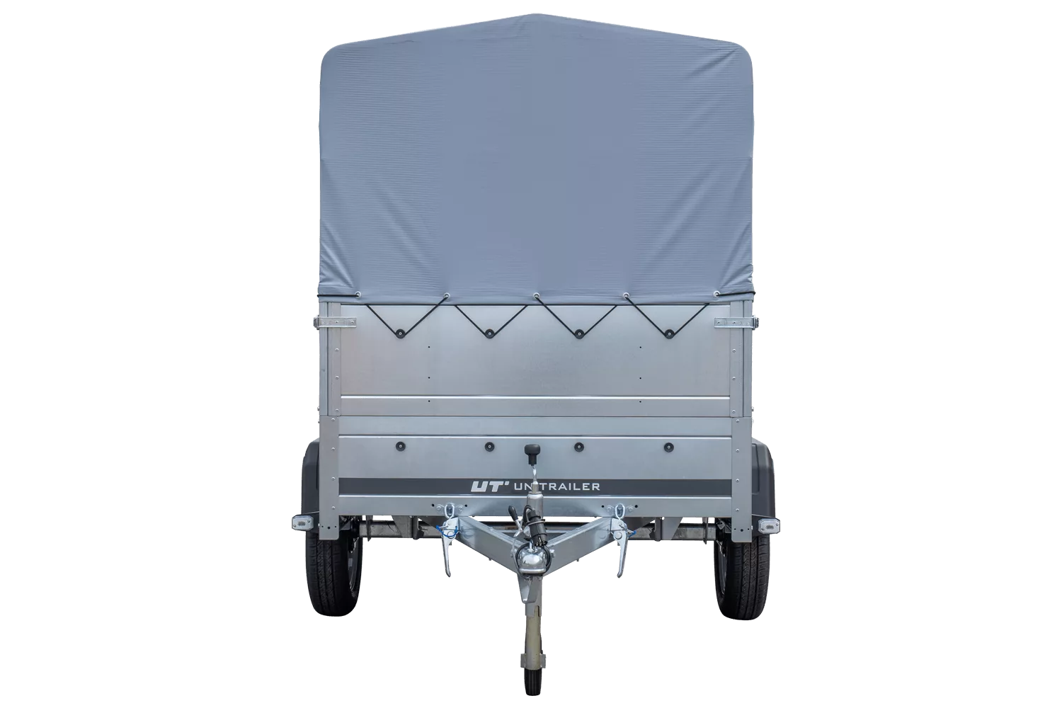 Pkw Anhänger 750 kg ungebremst Garden Trailer 201 KIPP mit zusätzlichen Bordwänden, Stützrad, Hochplane und Hochspriegel-Neu – Bild 5