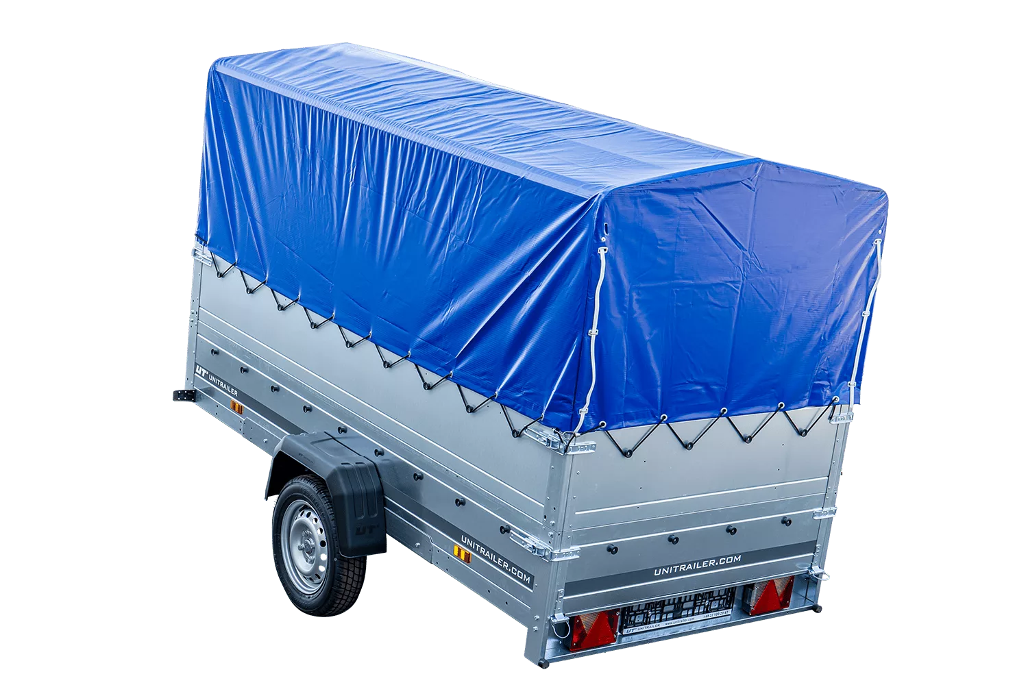 Pkw Anhänger Garden Trailer 264 KIPP mit Stützrad, zusätzlichen Bordwänden, Hochplane und Hochspriegel-Neu – Bild 2