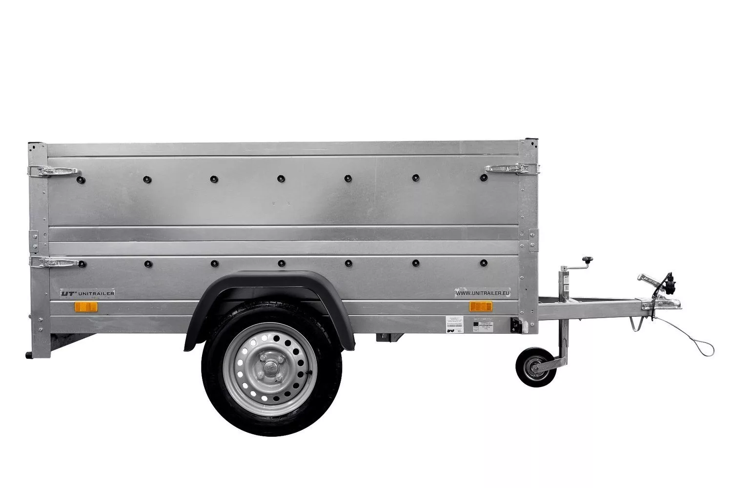 Pkw Anhänger Kipper 230×125 Garden Trailer 230 KIPP Unitrailer 750 kg mit Stützrad und zusätzlichen Bordwänden-Neu – Bild 7