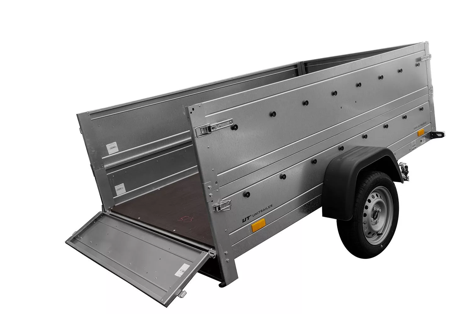 Pkw Anhänger Kipper 230×125 Garden Trailer 230 KIPP Unitrailer 750 kg mit Stützrad und zusätzlichen Bordwänden-Neu – Bild 3