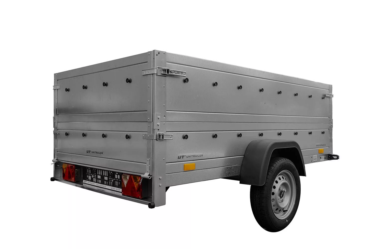 Pkw Anhänger Kipper 230×125 Garden Trailer 230 KIPP Unitrailer 750 kg mit Stützrad und zusätzlichen Bordwänden-Neu – Bild 2