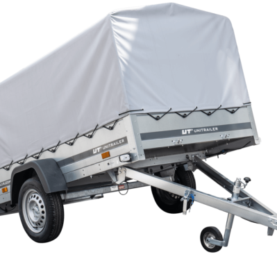 Anhänger Pkw 230×125 Garden Trailer 230 KIPP Unitrailer 750 kg mit Stützrad, Hochplane und Hochspriegel-Neu