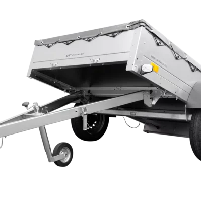 Anhänger für Pkws Garden Trailer 201 KIPP 200×125 cm 750 kg [mit Flachplane, Stützrad und Flachplaneträger]-Neu