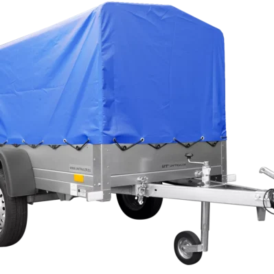 Anhänger mit Plane Garden Trailer 201 KIPP [mit Stützrad, blauer Hochplane und Hochspriegel]-Neu