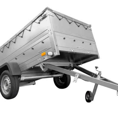 Faltbarer Anhänger Garden Trailer 230 KIPP mit zusätzlichen Bordwänden, Stützrad und Flachplane-Neu