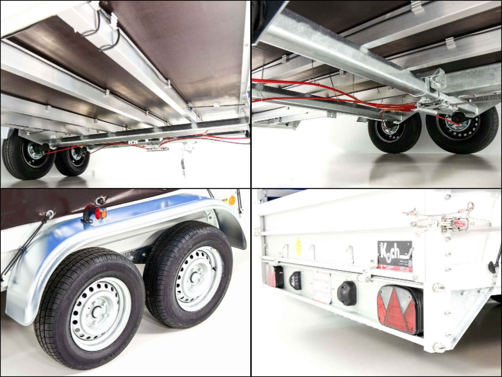 Koch Anhänger mit Plane 185x400 cm 2600 kg | Typ 10.26 | Hochplane 200 cm - Schwarz – Bild 13