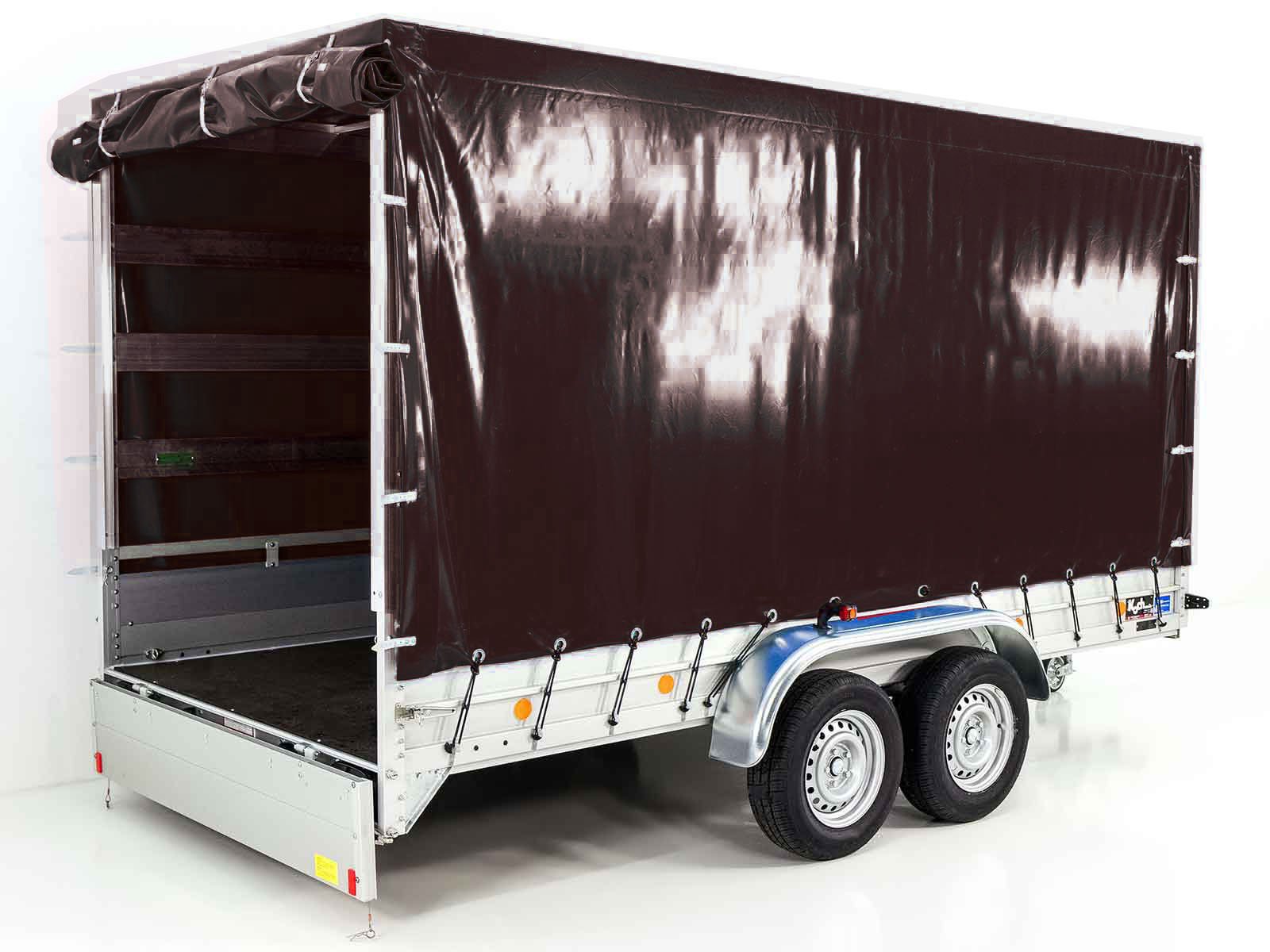 Koch Anhänger mit Plane 185x400 cm 2600 kg | Typ 10.26 | Hochplane 200 cm - Schwarz – Bild 8