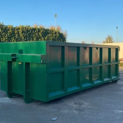 Offener Roll-Off-Container in Grün – Für sperrigen Abfall