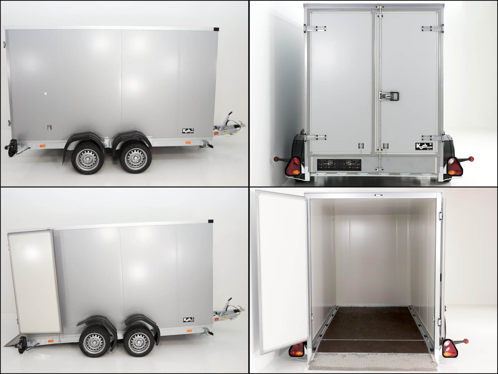 Vezeko Koffer-Absenkanhänger 157x344cm Höhe: 190cm 2,7t | Schwarz – Bild 2