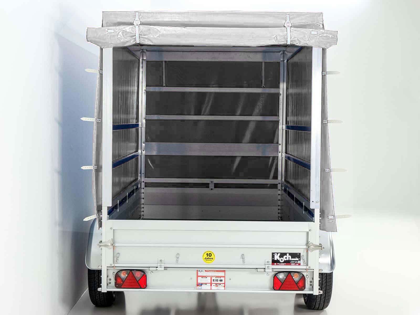 Koch Anhänger mit Plane 150x300cm 2600kg | Typ 7.26 | Hochplane 180cm - Weiß – Bild 5