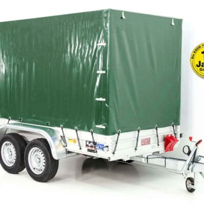 Koch Anhänger mit Plane 150x300cm 2600kg | Typ 7.26 | Hochplane 180cm – Grün