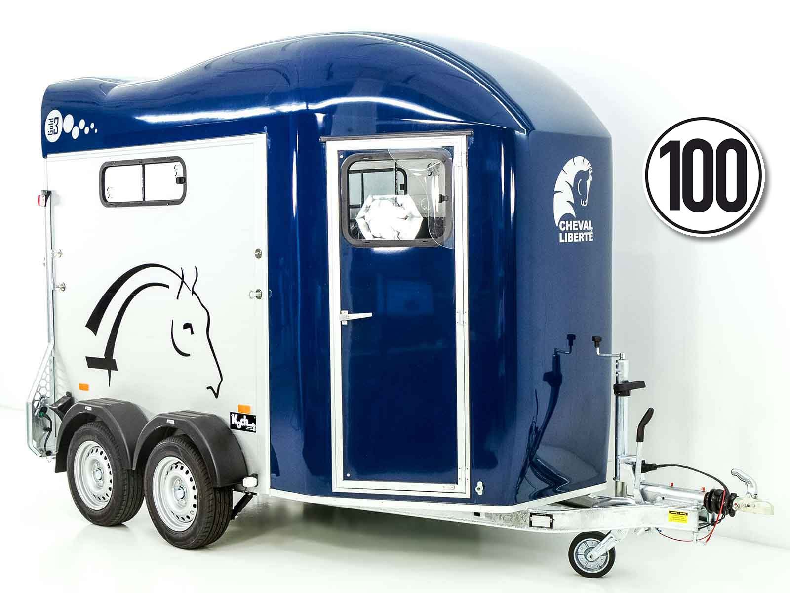 Cheval Liberte Pferdeanhänger GOLD 3 | Premium | Pullman 2 | Sattelkammer | blau