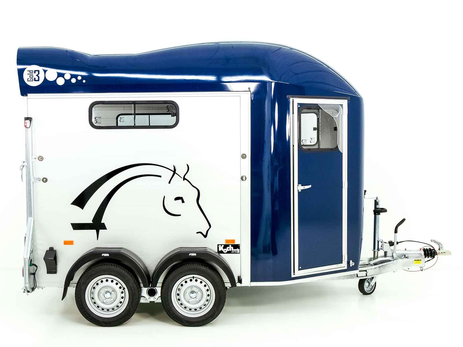 Cheval Liberte Pferdeanhänger GOLD 3 | Premium | Pullman 2 | Sattelkammer | blau – Bild 5