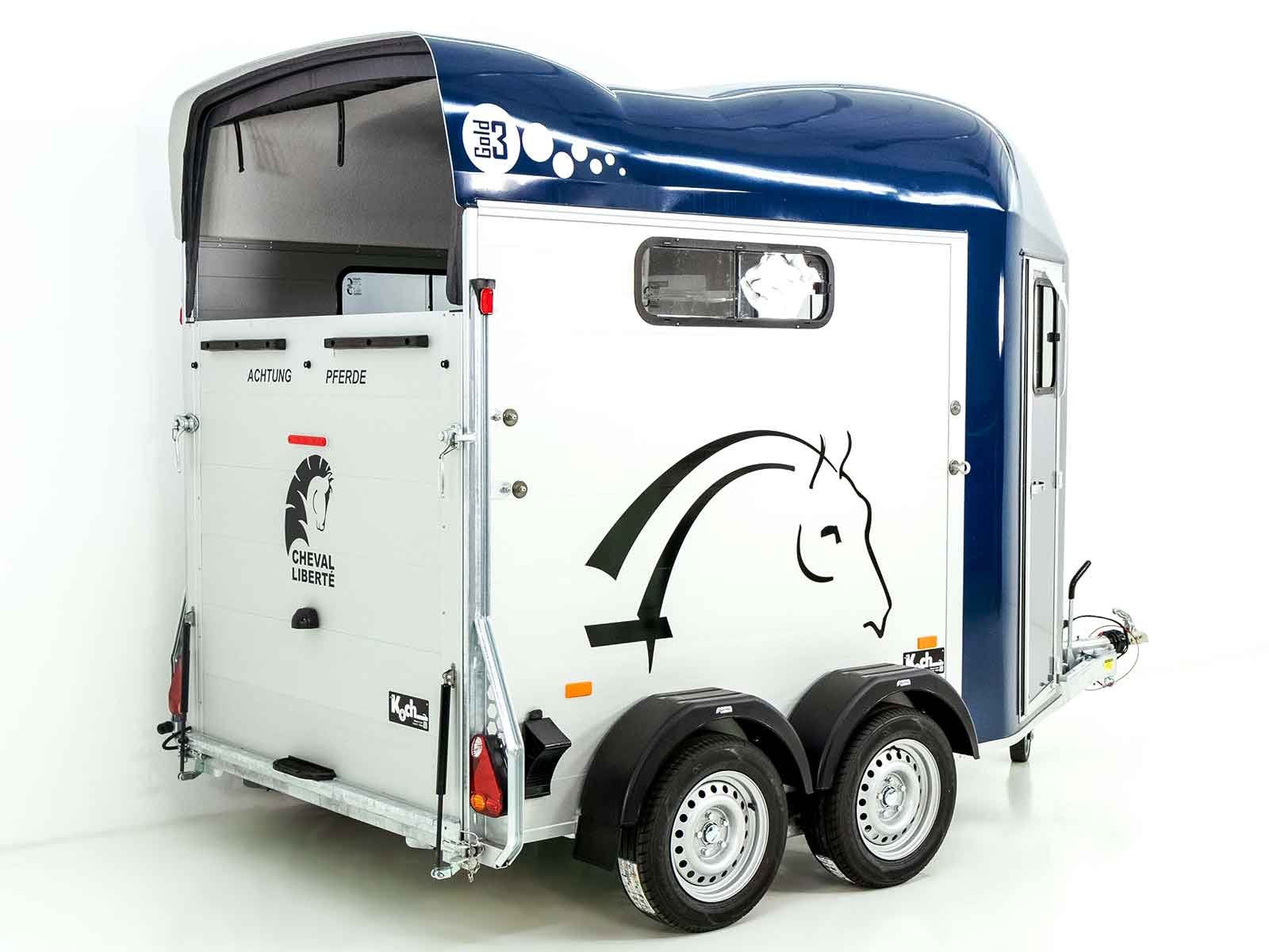 Cheval Liberte Pferdeanhänger GOLD 3 | Premium | Pullman 2 | Sattelkammer | blau – Bild 6