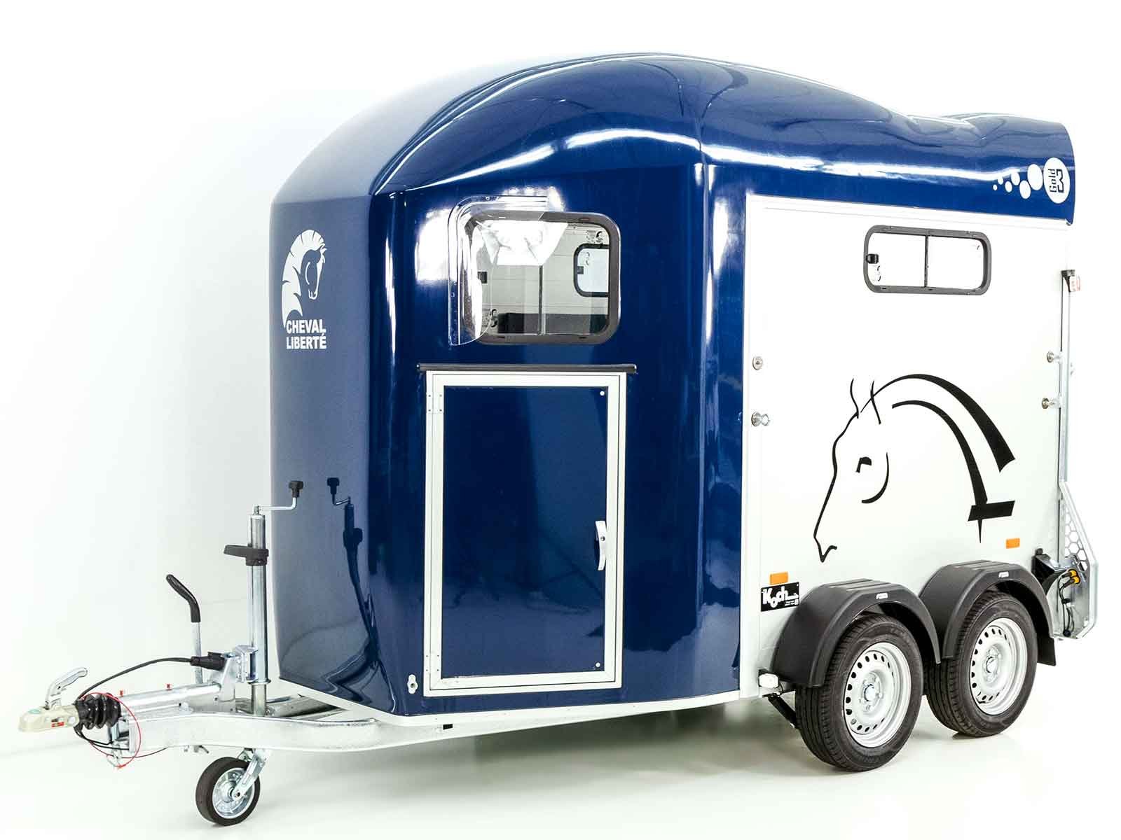 Cheval Liberte Pferdeanhänger GOLD 3 | Premium | Pullman 2 | Sattelkammer | blau – Bild 7