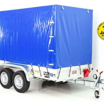 Koch Anhänger mit Plane 150x300cm 2600kg | Typ 7.26 | Hochplane 180cm – Blau