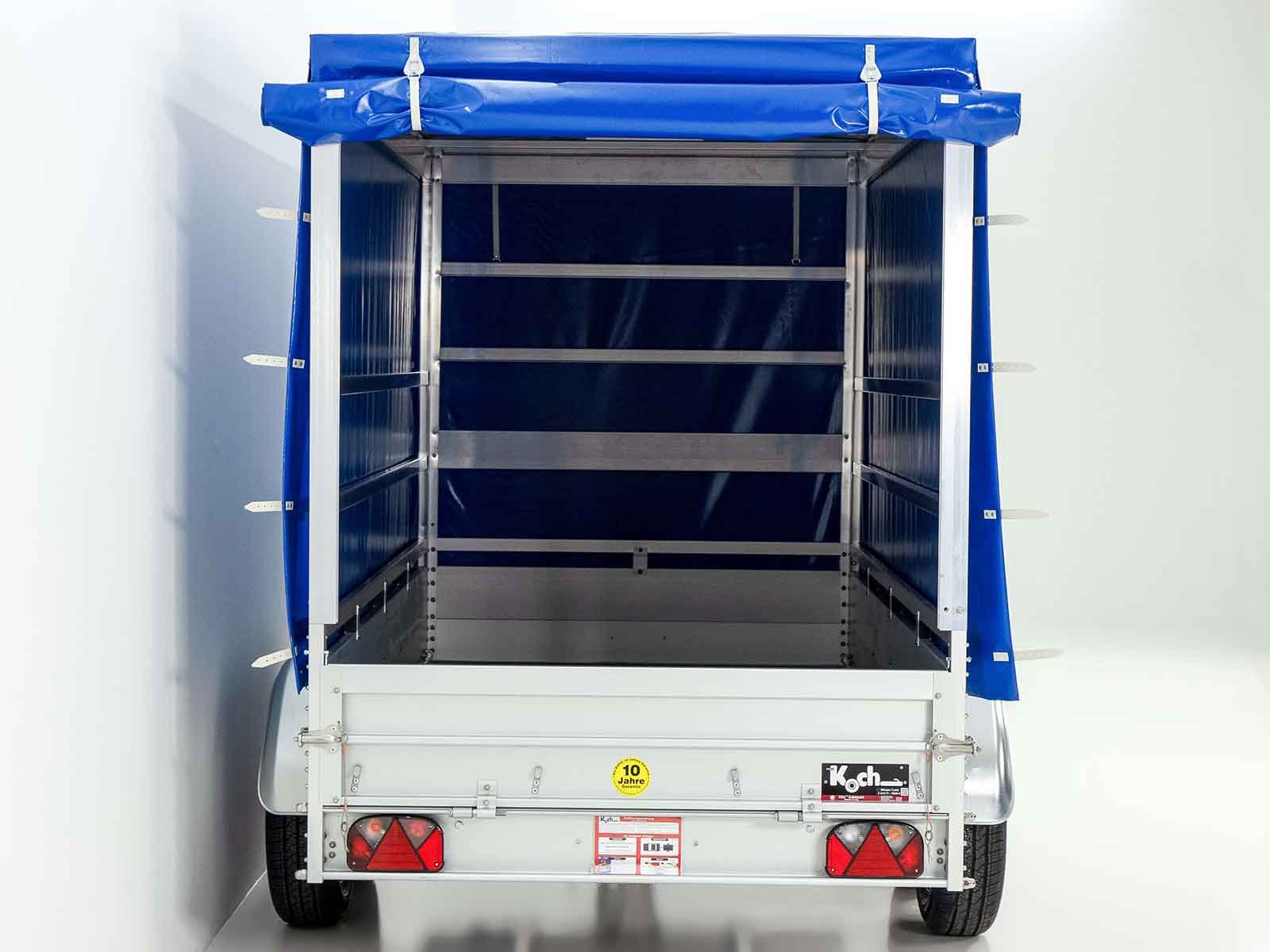 Koch Anhänger mit Plane 150x300cm 2600kg | Typ 7.26 | Hochplane 180cm - Blau – Bild 6