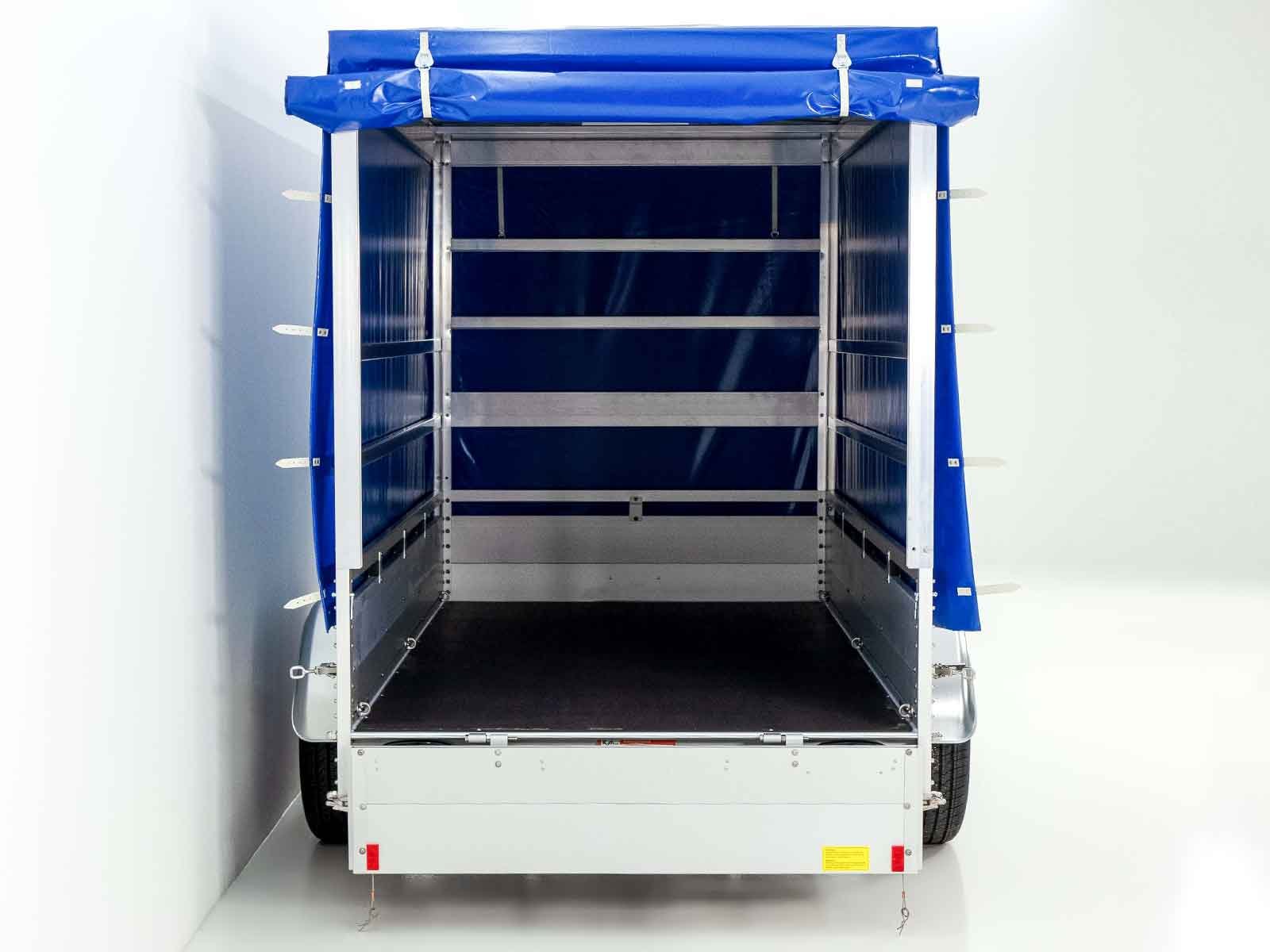 Koch Anhänger mit Plane 150x300cm 2600kg | Typ 7.26 | Hochplane 180cm - Blau – Bild 7
