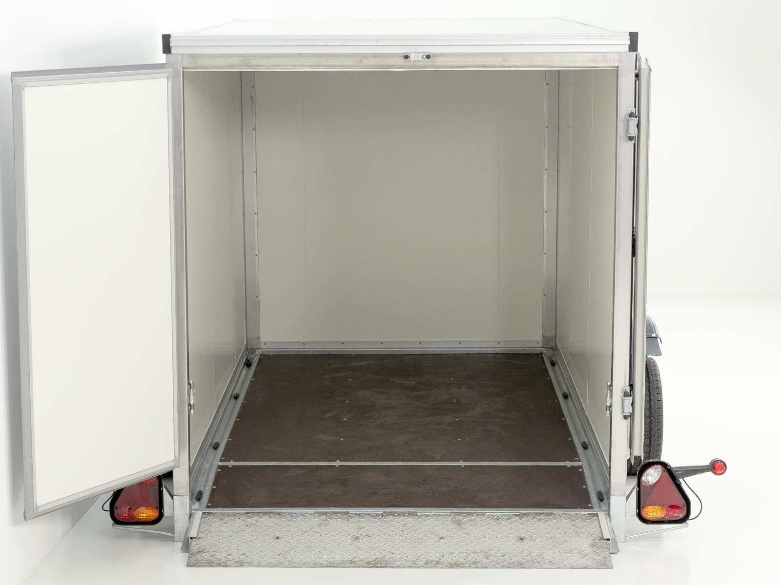 Vezeko Koffer-Absenkanhänger 157x268cm Höhe: 164cm 1,5t | Silber – Bild 17