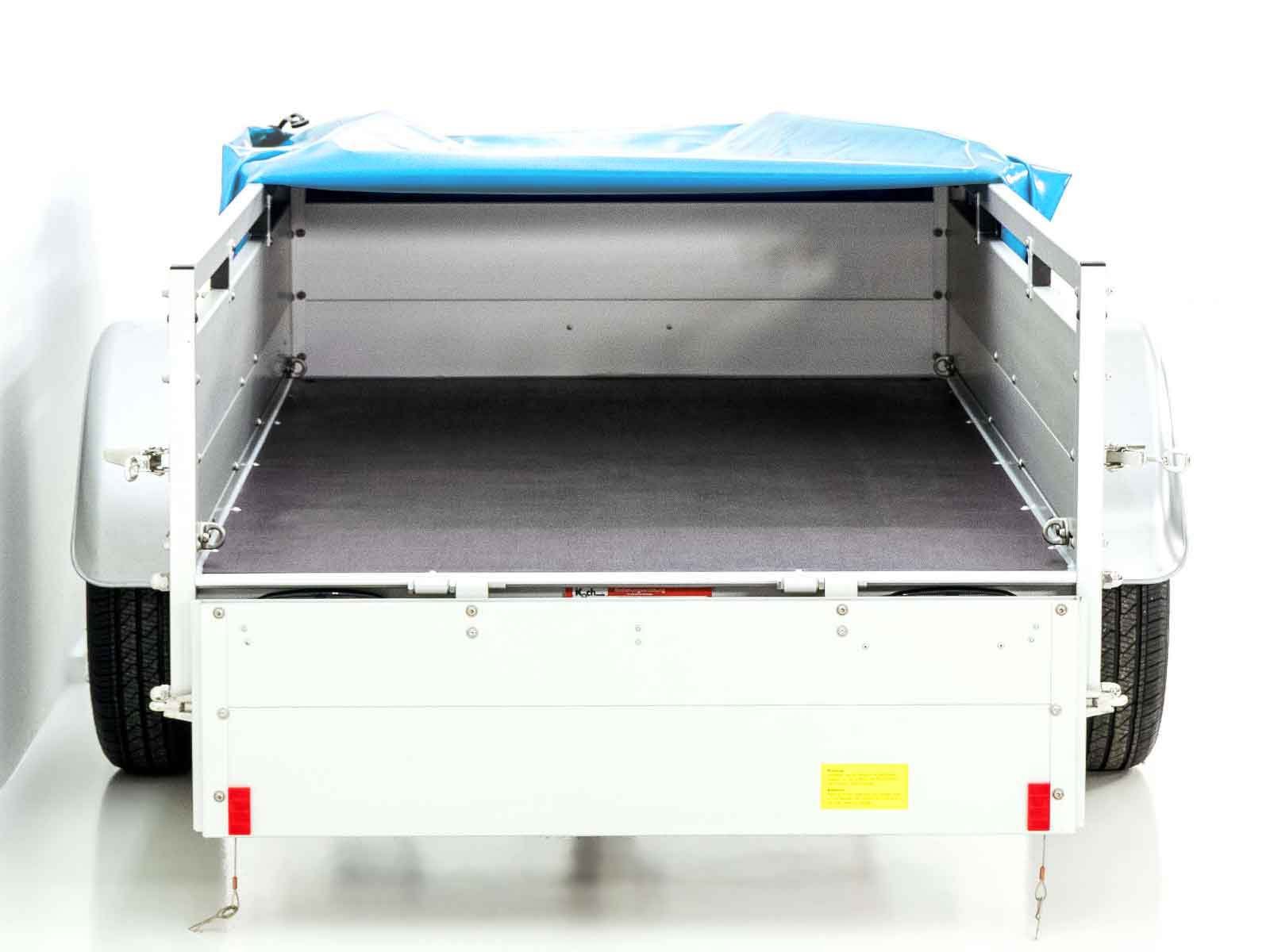 Koch Anhänger mit Plane 125x250cm 750kg | Typ U4 | Flachplane Profi hellblau – Bild 3