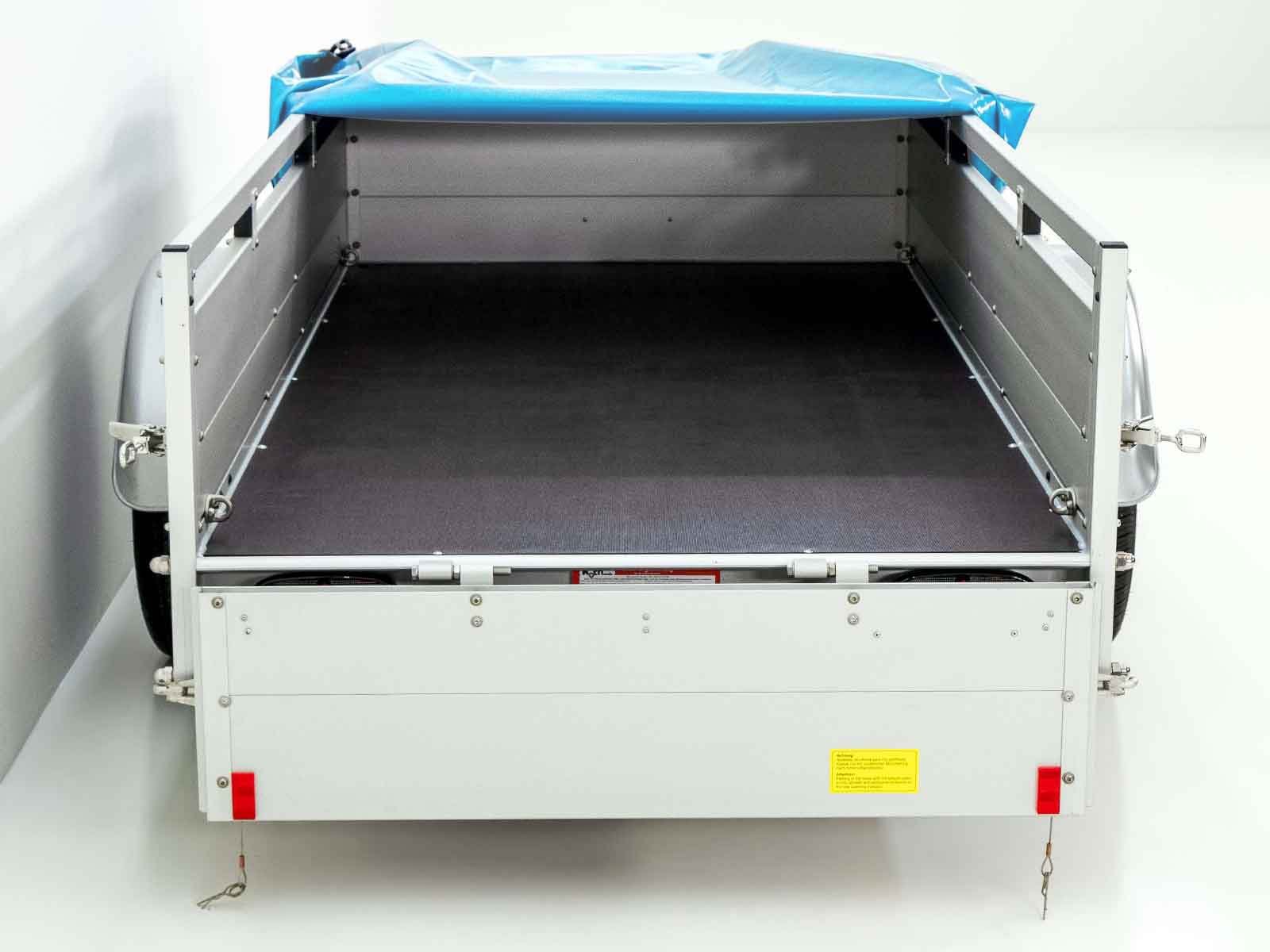 Koch Anhänger mit Plane 125x250cm 750kg | Typ U4 | Flachplane Profi hellblau – Bild 4