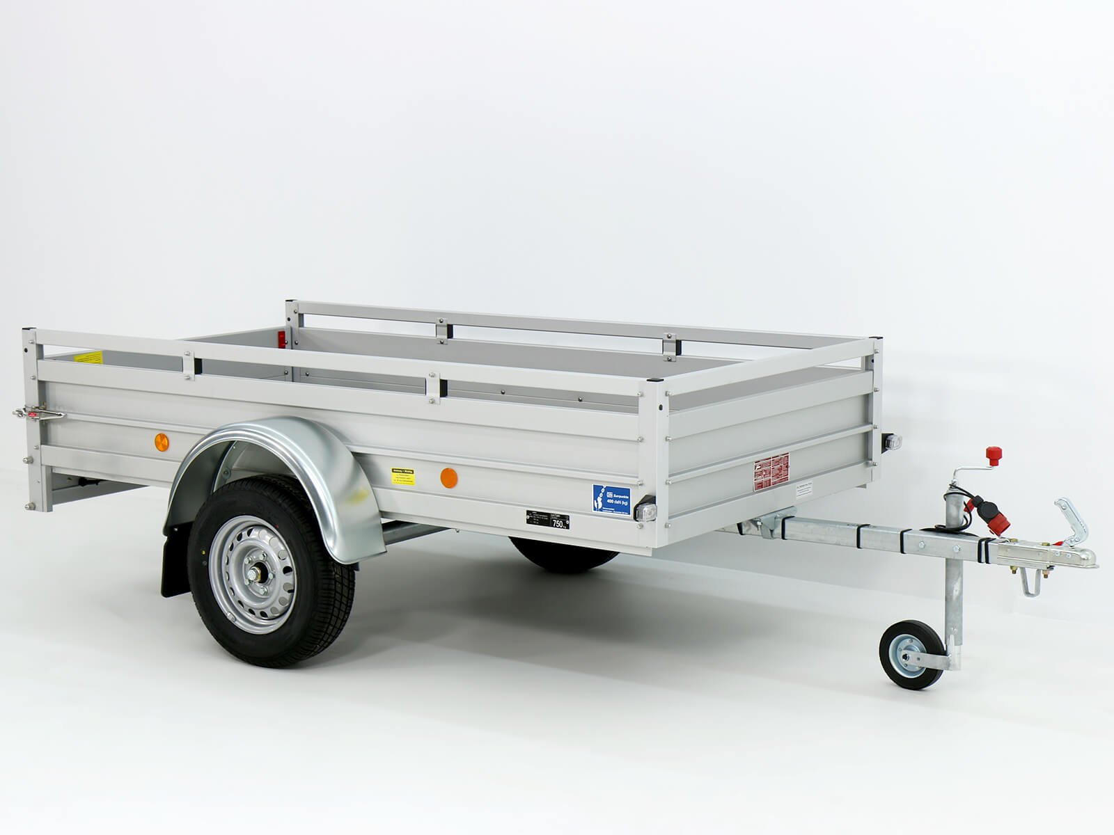 Koch Anhänger mit Plane 125x250cm 750kg | Typ U4 | Flachplane Profi hellblau – Bild 5