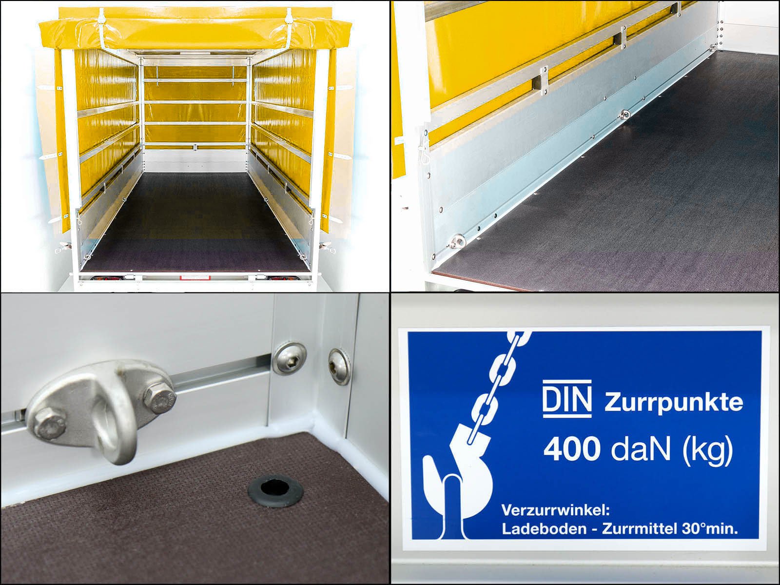 Koch Anhänger mit Plane 150x300cm 1300kg | Typ 7.13 | Hochplane 160cm - Gelb – Bild 12