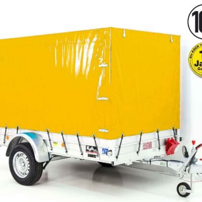 Koch Anhänger mit Plane 150x300cm 1300kg | Typ 7.13 | Hochplane 160cm – Gelb