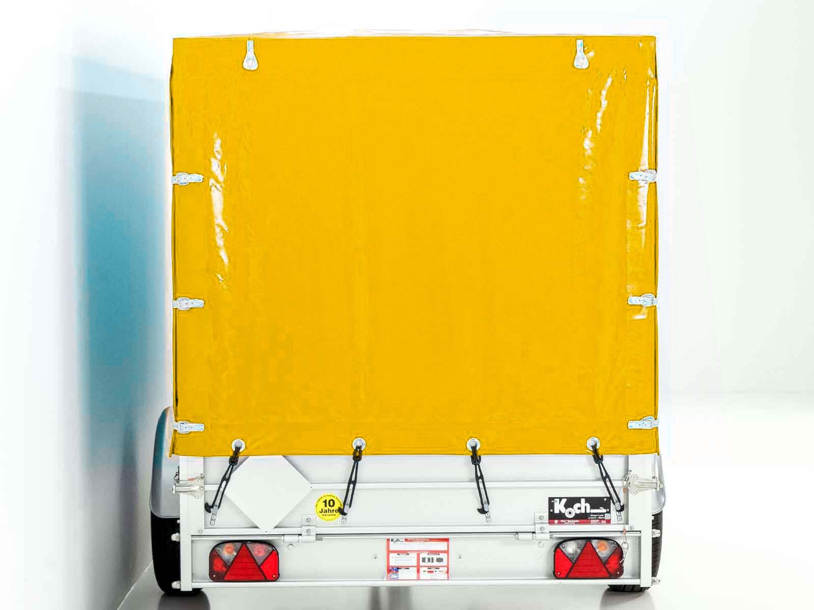 Koch Anhänger mit Plane 150x300cm 1300kg | Typ 7.13 | Hochplane 160cm - Gelb – Bild 7
