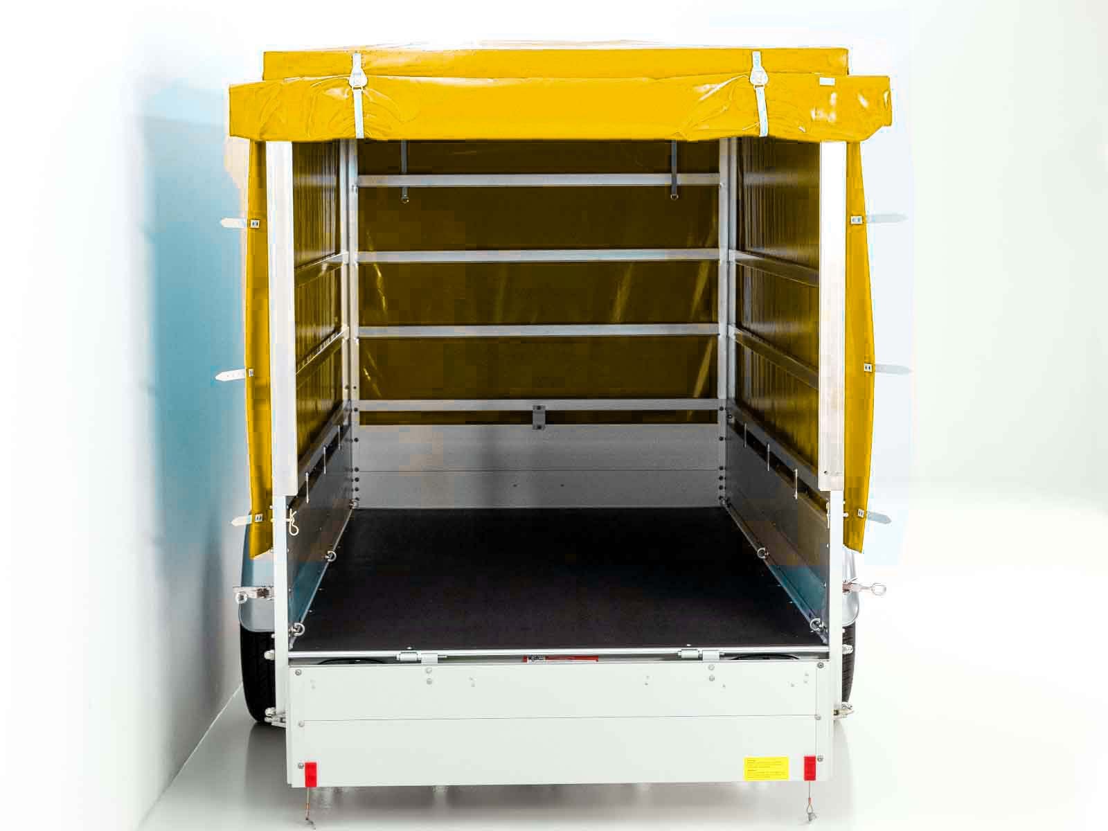 Koch Anhänger mit Plane 150x300cm 1300kg | Typ 7.13 | Hochplane 160cm - Gelb – Bild 8