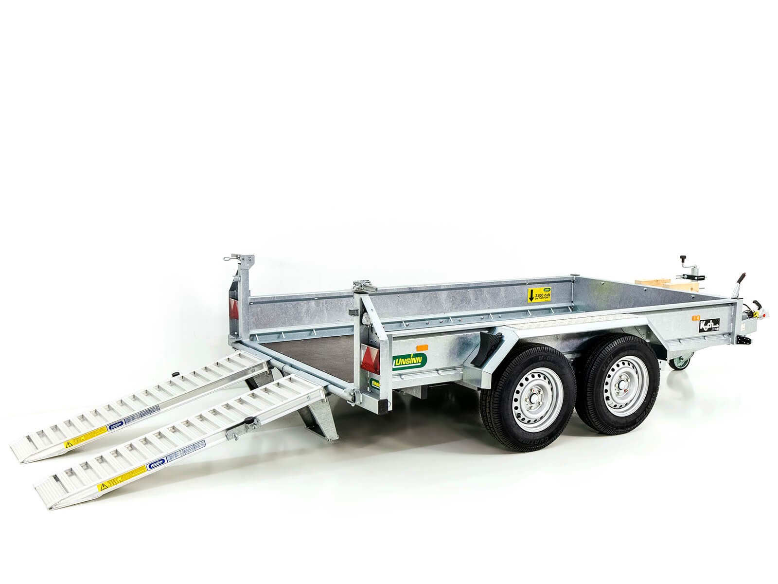 Unsinn Baumaschinenanhänger UBA 160x306cm 3,5t | Schwenk-Rampen – Bild 9