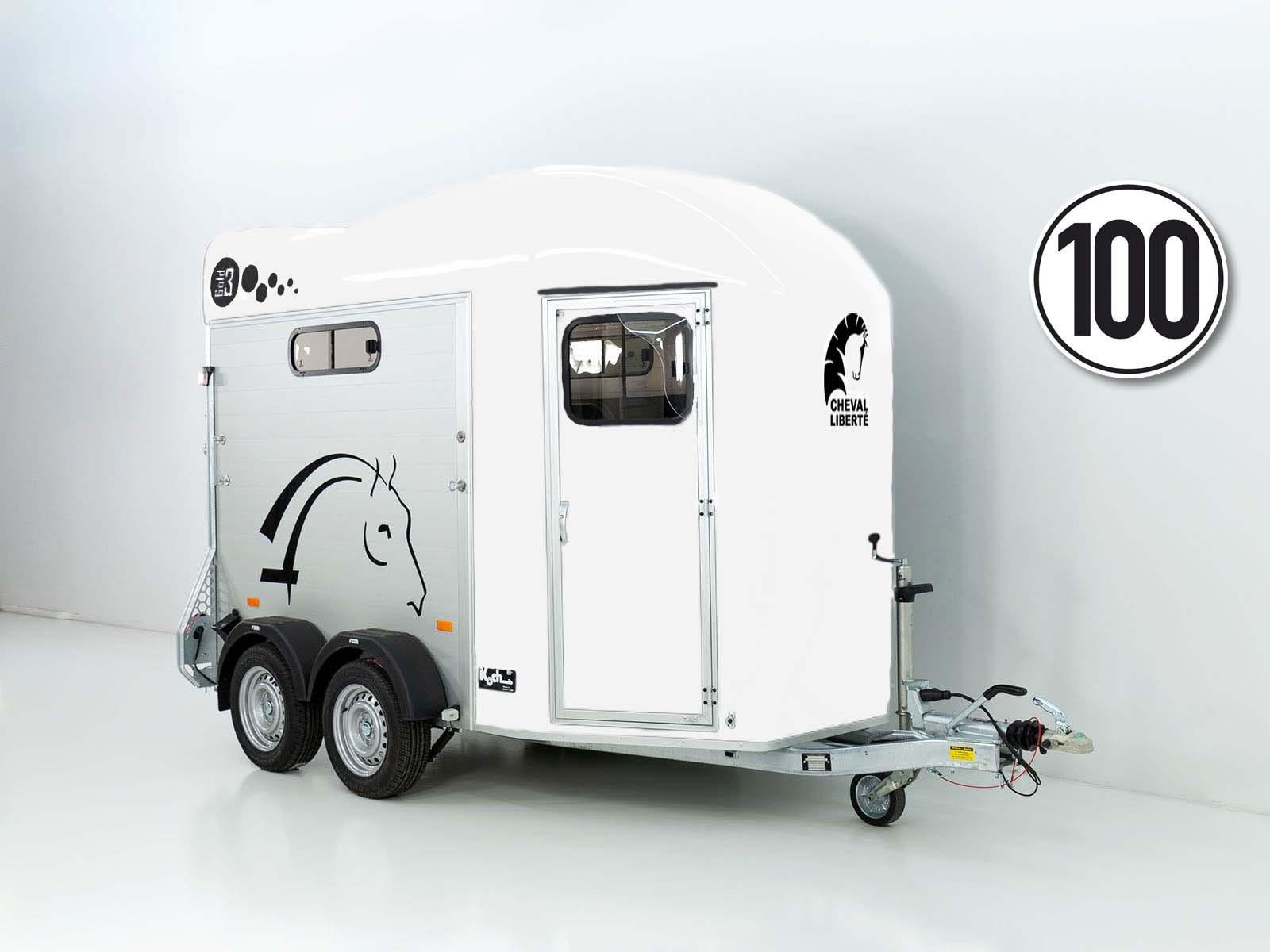 Cheval Liberte Pferdeanhänger GOLD 3 | Premium | Pullman 2 | Sattelkammer | weiß