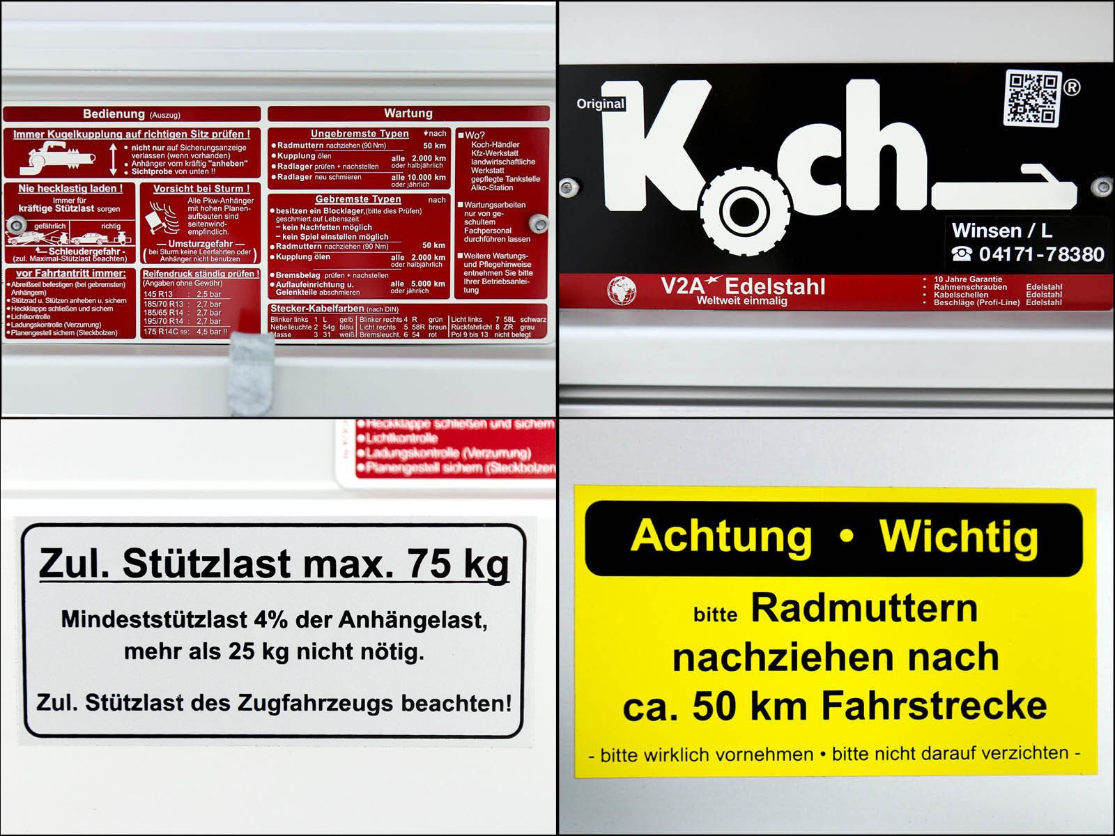 Koch Anhänger 150x300cm 750kg | Typ U7 | Flachplane Profi schwarz – Bild 10