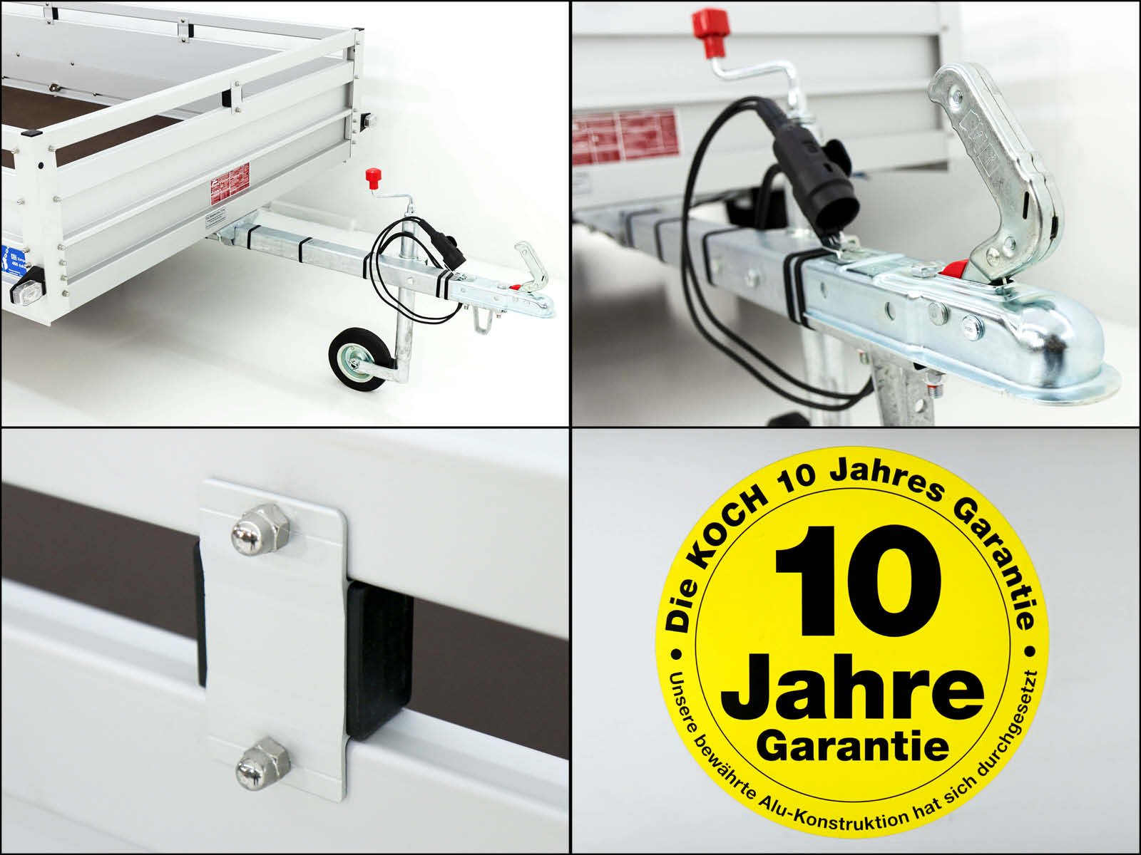 Koch Anhänger 150x300cm 750kg | Typ U7 | Flachplane Profi schwarz – Bild 8