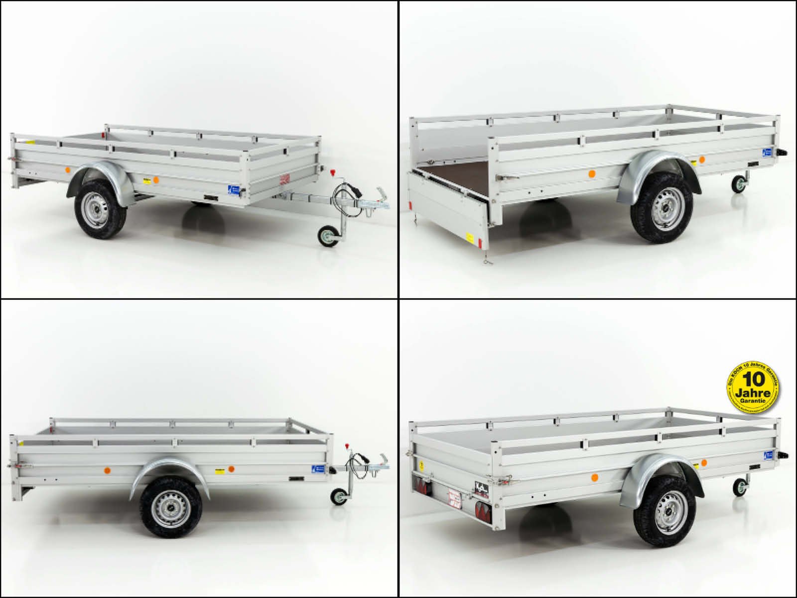 Koch Anhänger 150x300cm 750kg | Typ U7 | Flachplane Profi schwarz – Bild 4