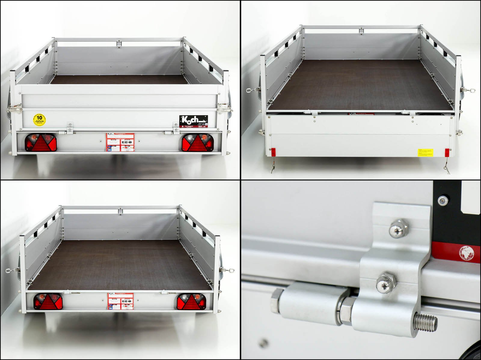 Koch Anhänger 150x300cm 750kg | Typ U7 | Flachplane Profi schwarz – Bild 5