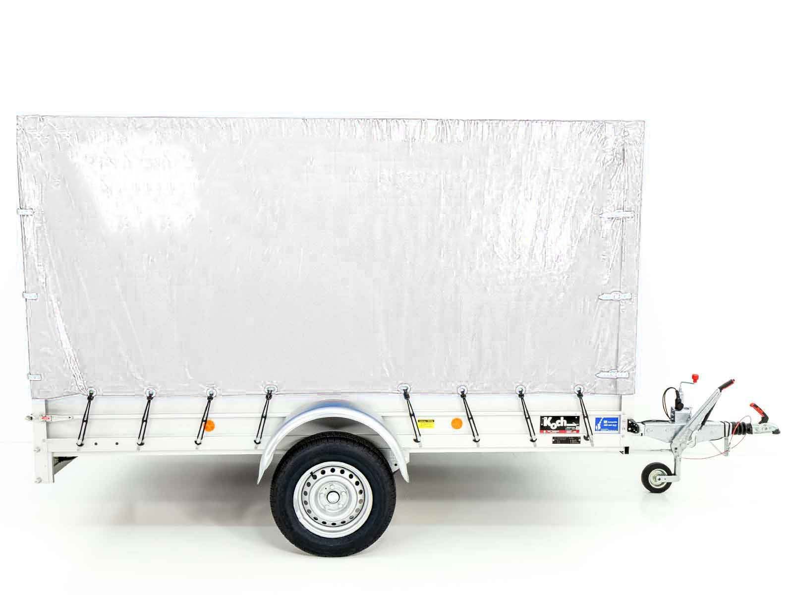 Koch Anhänger mit Plane 150x300cm 1300kg | Typ 7.13 | Hochplane 160cm - Weiß – Bild 15