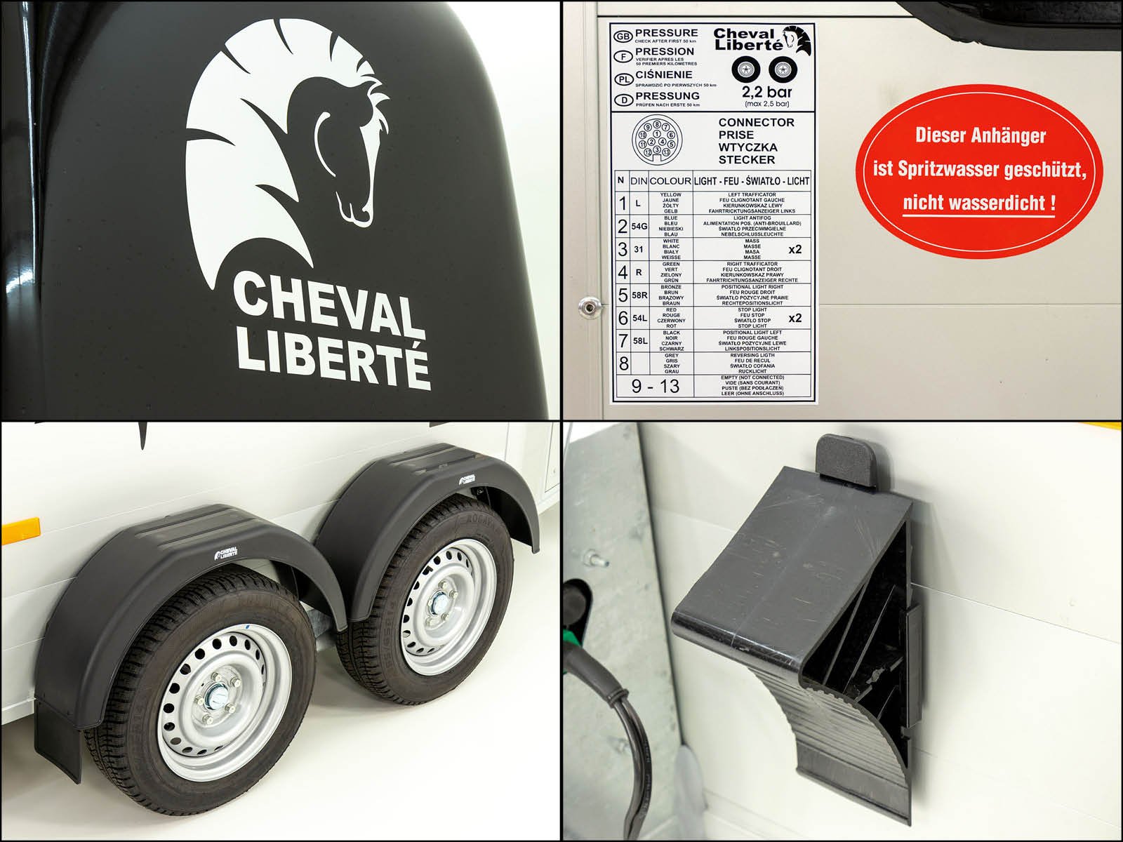 Cheval Liberte Pferdeanhänger Touring One 1,5er | Pullman-Fahrwerk | Frontausstieg | schwarz – Bild 9