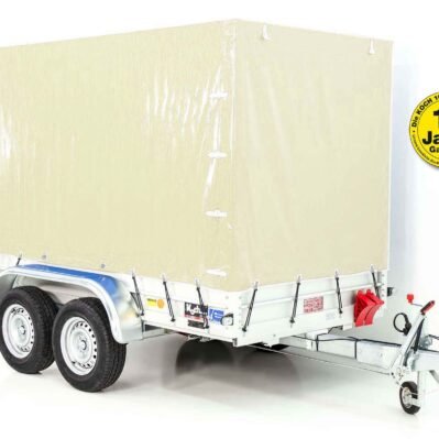 Koch Anhänger mit Plane 150x300cm 2600kg | Typ 7.26 | Hochplane 180 cm - Elfenbein Beige