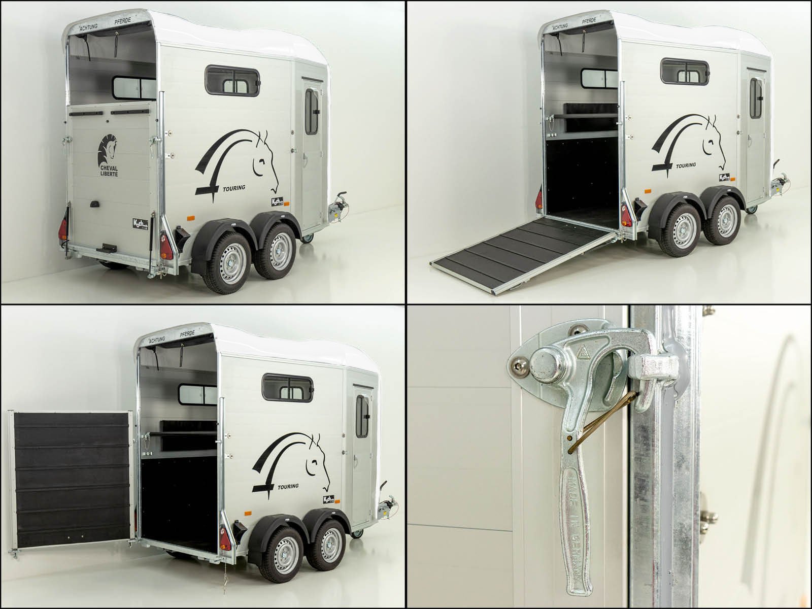 Cheval Liberte Pferdeanhänger Touring One 1,5er | Pullman-Fahrwerk | Frontausstieg | weiß – Bild 4